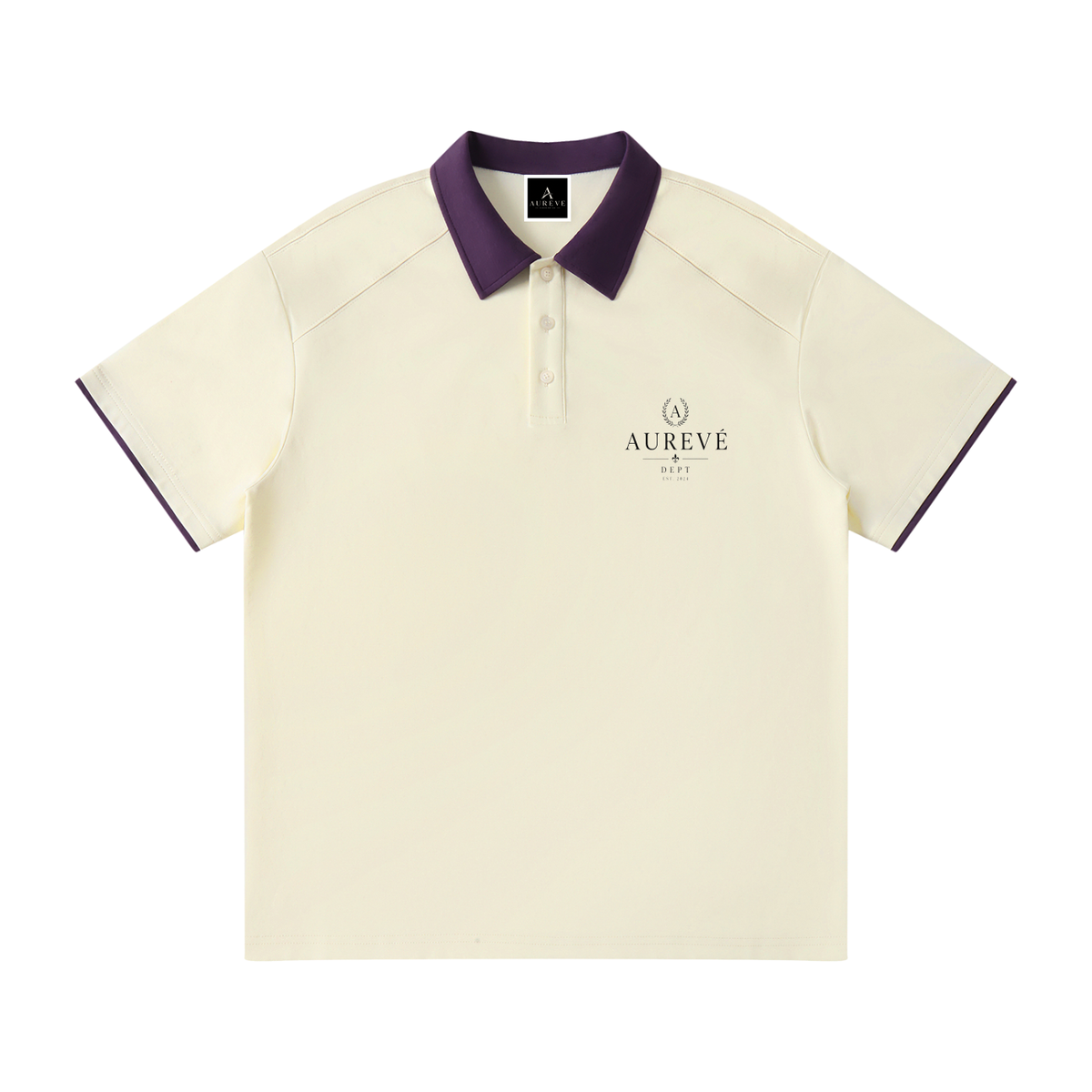 Contrast Collar Raglan Polo Shirt