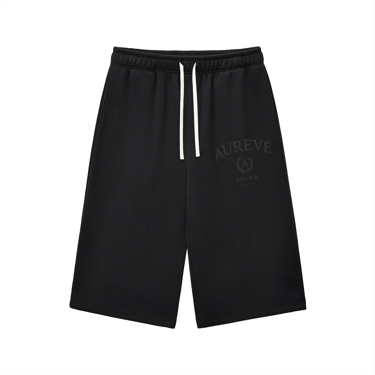 Relaxed Drawstring Three-quarter Sweatpants